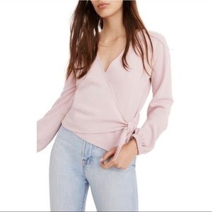 Pink Madewell Wrap Top